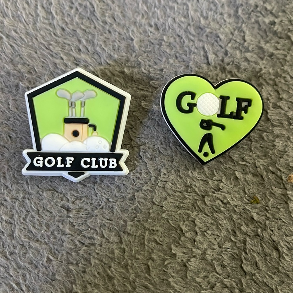 Golf Croc charms new set of 2